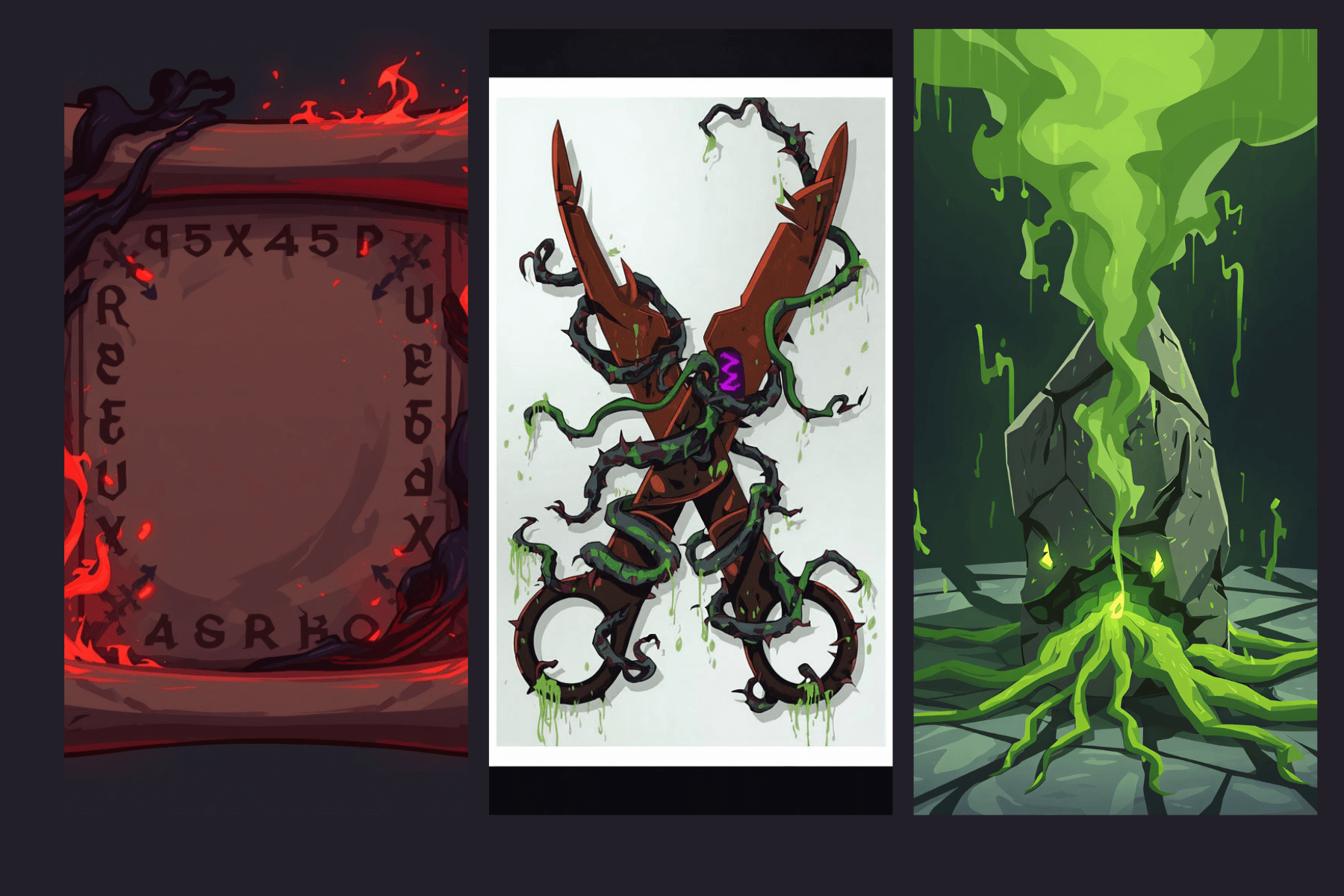 Tiny Cursed Card Trio